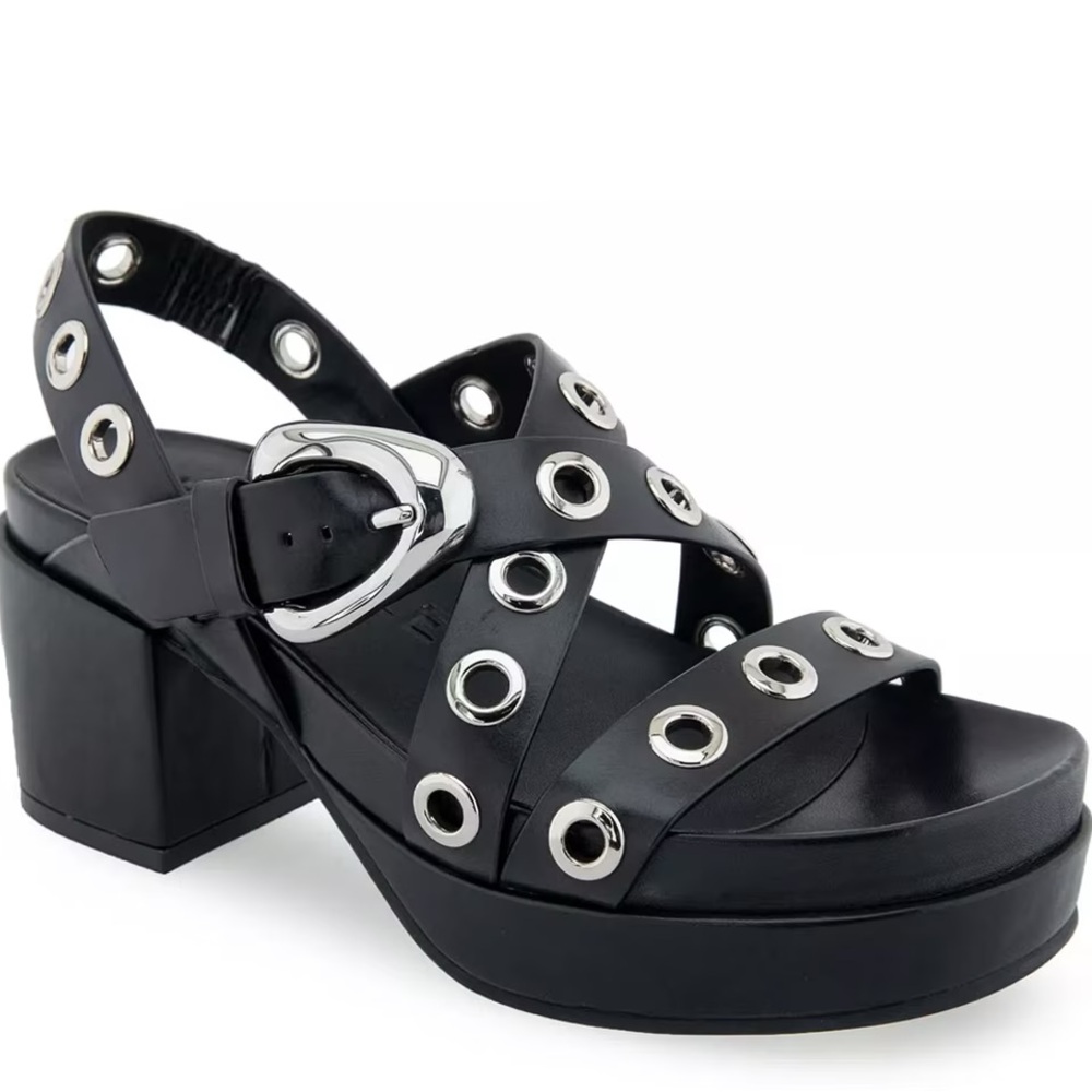Aerosoles Women's Black Platform Cleveland Sandals